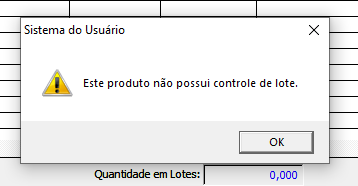 Controle de Lote