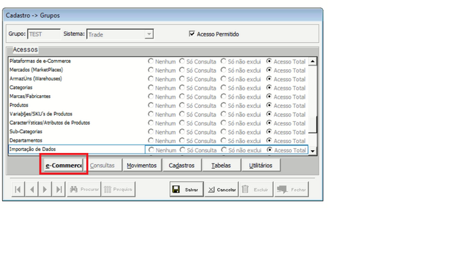 Permissão e-Commerce
