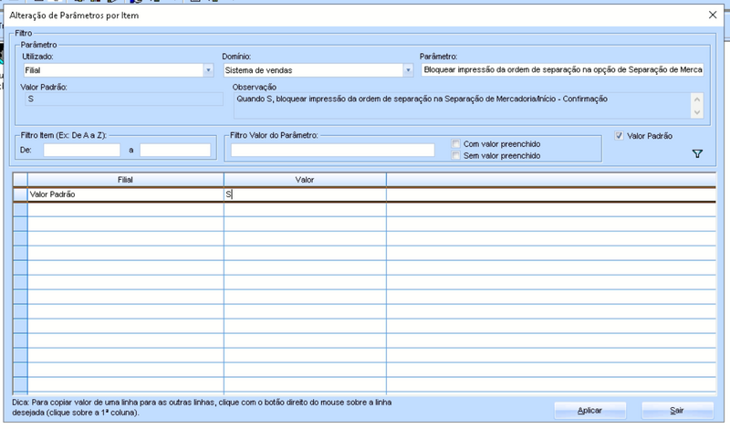 Arquivo:Bloquear impressão da ordem de separação na opção de Separação de Mercadoria-Início - Confirmação.png