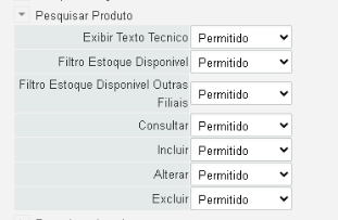 Alteração permissão
