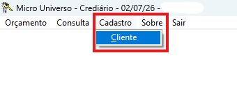 Caminho alteração