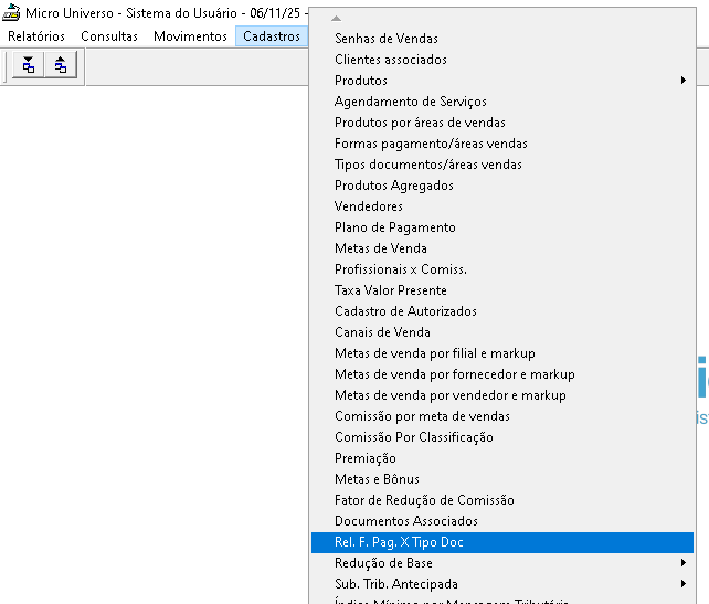 Caminho configuração