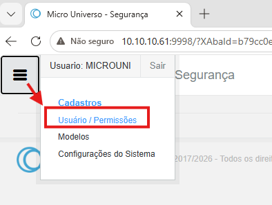 Acesso Permissão de Usuários do Vendas.png