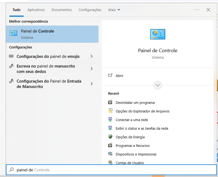 Arquivo:Abrindo o painel de controle.png