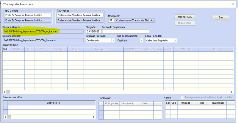 Arquivo:CTE em lote lançamento.png