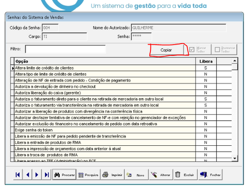 Copiar Permissões