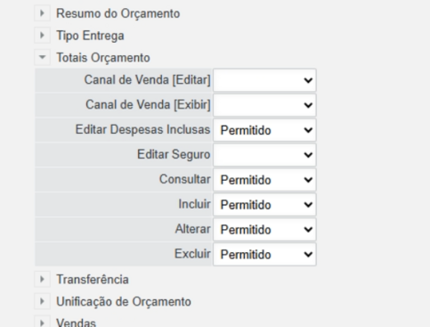 Orçamento - Totais Orçamento