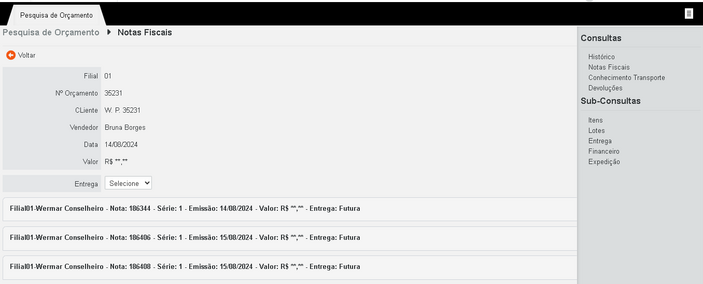 Campos com asterisco